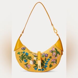 Ralph Lauren Polo ID Floral-Beaded Mini Shoulder Bag